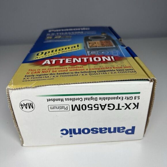 New Panasonic KX-TGA550M KXTGA550M KX-TGA550 For KX-TG5500 Series Handset Sealed - Picture 6 of 7